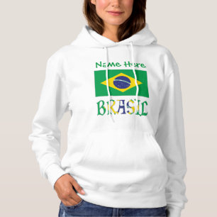 Brazilië Vlag Brazilië Persoonlijke Naam Hoodie