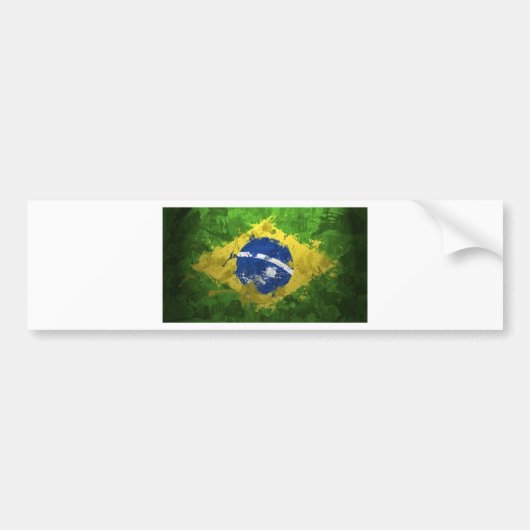 Brazilië-vlag- Bumpersticker (Voorkant)