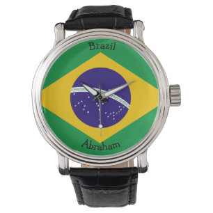 Brazilië Vlag grafisch Horloge
