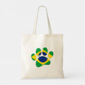 Brazilië Vlag Hond Poot Print Tote Bag (Achterkant)