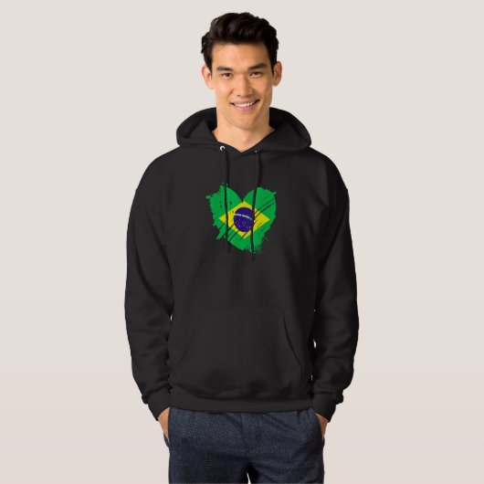 Brazilië vlag ik hou ervan dat het in mijn DNA zit Hoodie (Voorkant volledig)