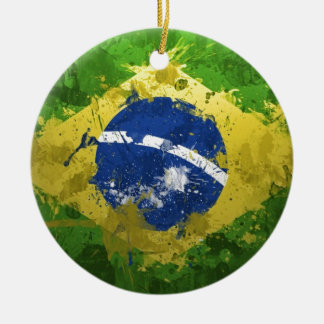 Brazilië-vlag- Keramisch Ornament