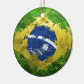 Brazilië-vlag- Keramisch Ornament (Links)