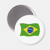 Brazilië Vlag Magneet (Voorkant / Achterkant)