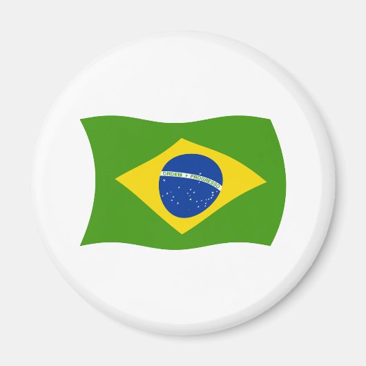 Brazilië Vlag Magneet (Voorkant)