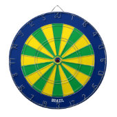 Brazilië Vlag Patriot's Bullseye Dartbord (Voorkant)