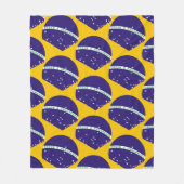 Brazilië vlag patroon fleece deken (Voorkant)