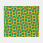 Brazilië vlag patroon fleece deken (Voorkant (Horizontaal))