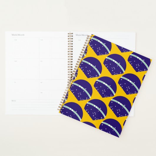Brazilië vlag patroon planner (Display)