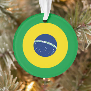 Brazilië Vlag Roundel, Ronde Braziliaanse vlag Ornament