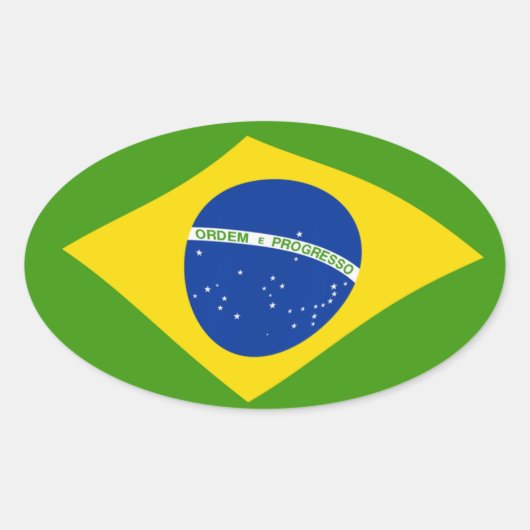 Brazilië Vlag Sticker (Voorkant)