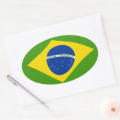 Brazilië Vlag Sticker (Envelop)