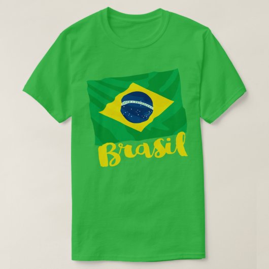 Brazilië Vlag T-shirt (Design voorkant)