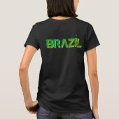Brazilië Vlag T-shirt Uniek Braziliaans Kaart Ontw (Achterkant)