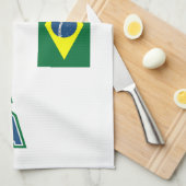 Brazilië + vlag theedoek (Quarter Fold)