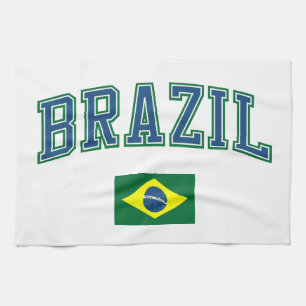 Brazilië + vlag theedoek