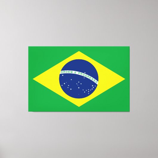 Brazilië vlag Uitgerekt Canvas Print (Voorkant)