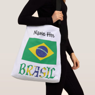 Brazilië Vlag van Brazilië Gepersonaliseerd  Crossbody Tas