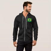 Brazilië Vlag WK 2022 Football Voetbal Hoodie (Voorkant volledig)