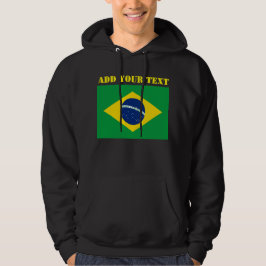 Brazilië Vlag WK 2022 Football Voetbal Hoodie