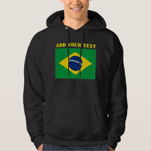 Brazilië Vlag WK 2022 Football Voetbal Hoodie