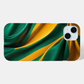 Brazilië vlag zijde textuur Case-Mate iPhone case (Achterkant (horizontaal))