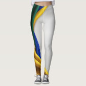 Brazilië vlag zijde textuur leggings (Voorkant)
