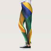 Brazilië vlag zijde textuur leggings (Links)