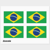 Brazilië* Vlaggensticker Rechthoekige Sticker (Vel)