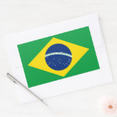Brazilië* Vlaggensticker Rechthoekige Sticker (Envelop)