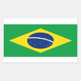 Brazilië* Vlaggensticker Rechthoekige Sticker