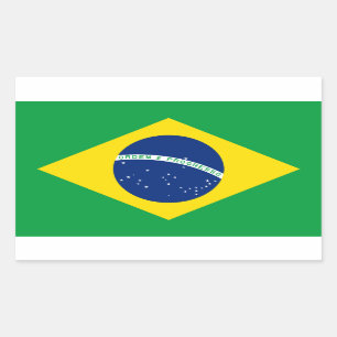 Brazilië* Vlaggensticker Rechthoekige Sticker
