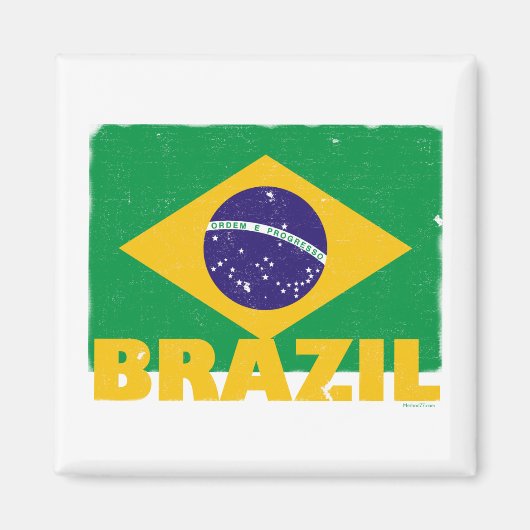Brazilië Vlagmagneet Magneet (Voorkant)
