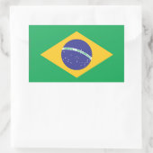 Brazilië Vlakke Vlag Rechthoekige Sticker (Tas)