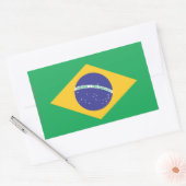 Brazilië Vlakke Vlag Rechthoekige Sticker (Envelop)