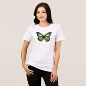Brazilië Vlinder Monarque Vlag Tri-Blend Shirt (Voorkant volledig)