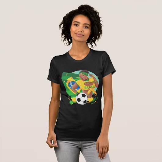 Brazilië Voetbal Football T-shirt (Voorkant volledig)