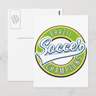 Brazilië Voetbal Kampioenen Briefkaart