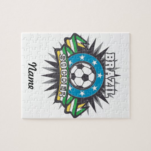 Brazilië Voetbal Legpuzzel (Horizontaal)