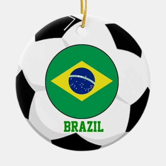 Brazilië Voetbal ornament 5 maal wereldkampioen vo (Voorkant)