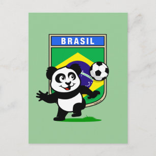 Brazilië Voetbal Panda Briefkaart