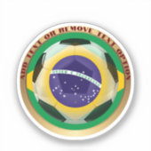 Brazilië Voetbal Sport Sticker (Voorkant)