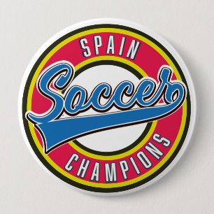 Brazilië Voetbalkampioenen Knop Ronde Button 4,0 Cm