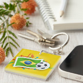 Brazilië, voetbalontwerp sleutelhanger (Voorkant Rechts)
