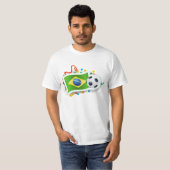 Brazilië, voetbalontwerp t-shirt (Voorkant volledig)