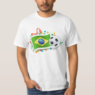 Brazilië, voetbalontwerp t-shirt