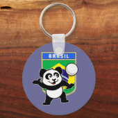 Brazilië Volleyball Panda Sleutelhanger (Voorkant)