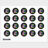 Brazilië VS Braziliaanse vlag Ronde Sticker (Vel)