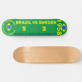 BRAZILIË VS ZWEDEN 1958 8 1/4" Skateboard Deck (Horizontaal)
