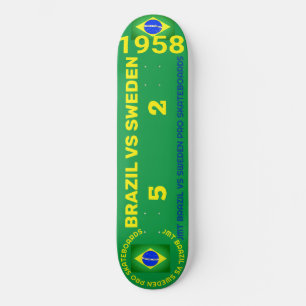 BRAZILIË VS ZWEDEN 1958 8 1/4" Skateboard Deck